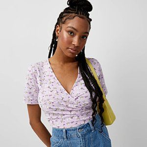 Bouclé crossover tee